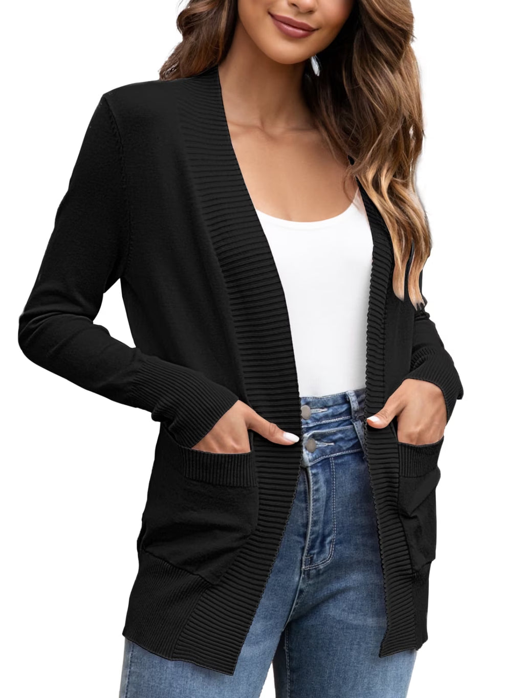 Women'S Cardigan Casual Lightweight Knit Cardigan Sweaters of Female S-2X
