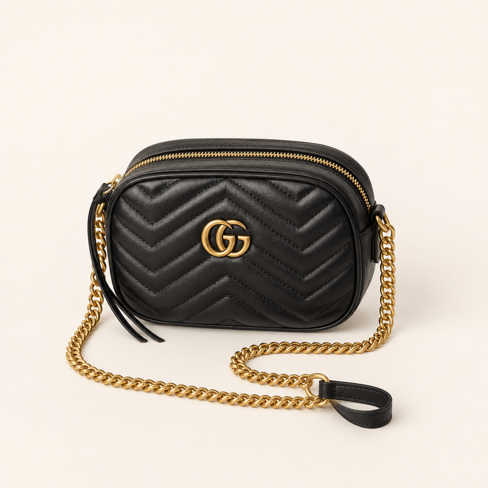 Midnight Quilted Camera Bag