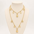 Golden Clover Layered Necklace