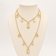 Golden Clover Layered Necklace
