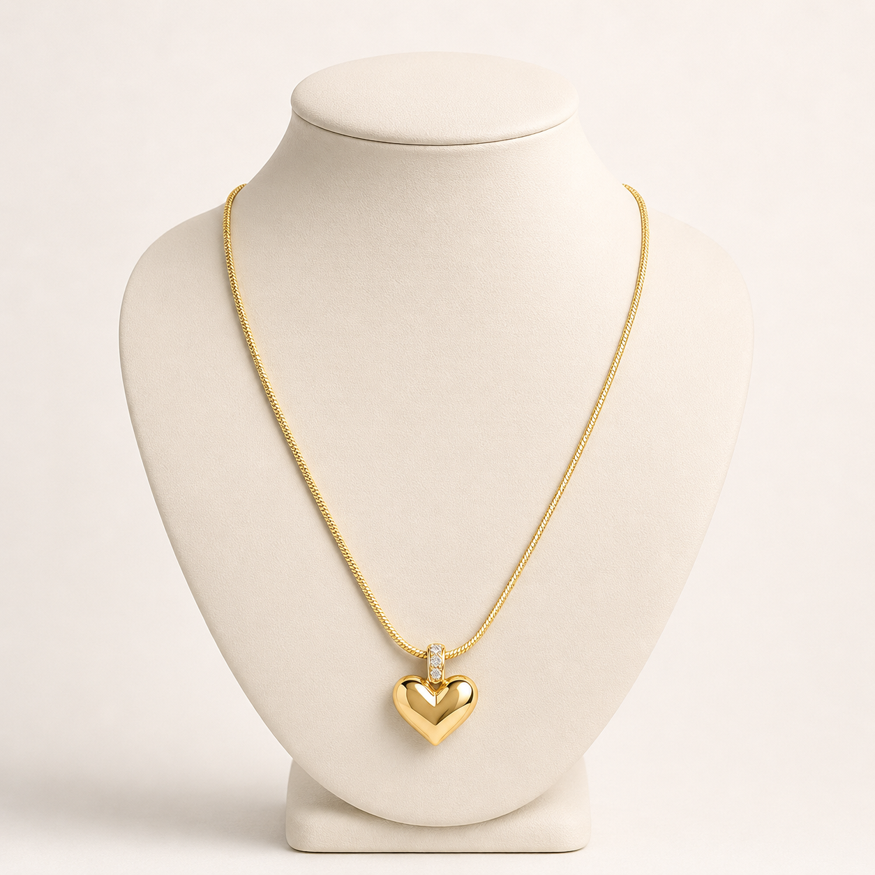 Golden Heart Pendant Necklace