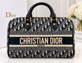 Navy Monogram Structured Travel Bag