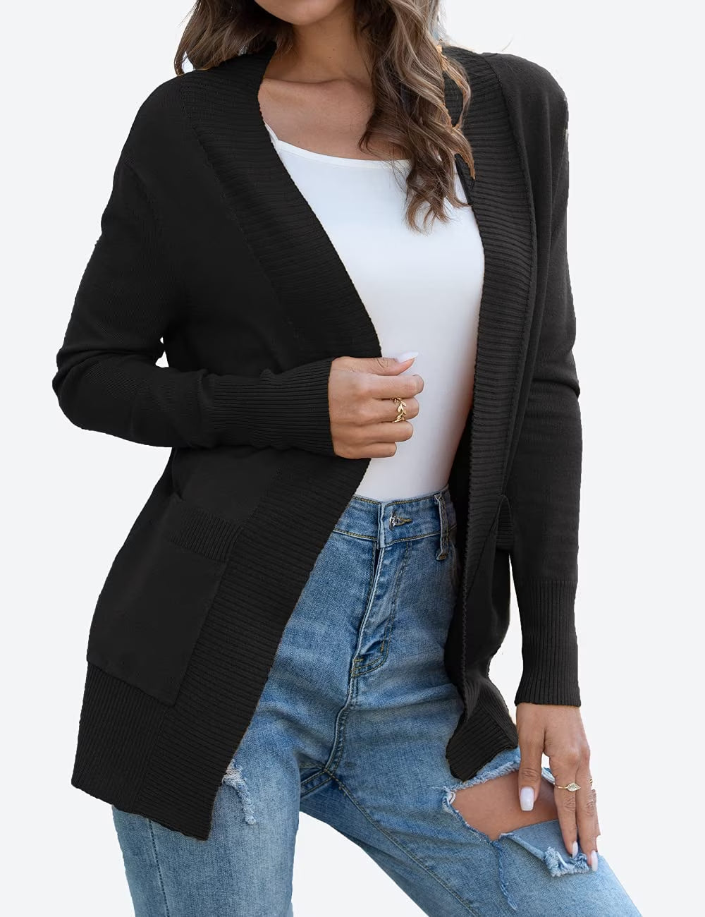 Women'S Cardigan Casual Lightweight Knit Cardigan Sweaters of Female S-2X